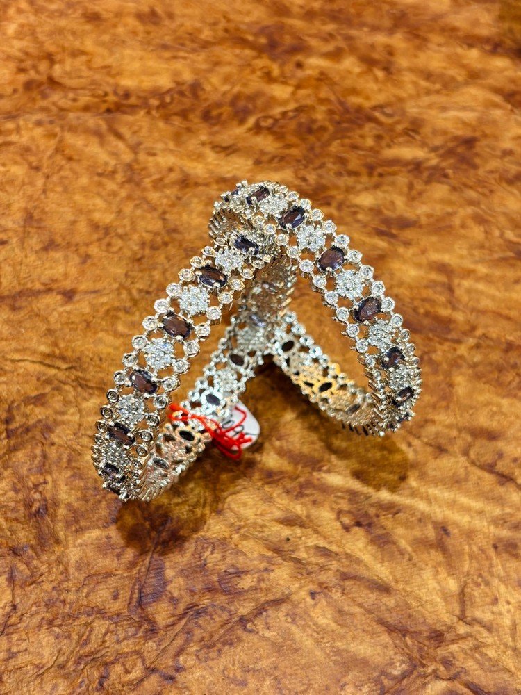 white stone bangles BN140